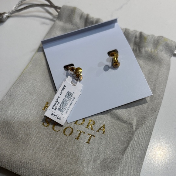 Kendra Scott Gold Geometric Earrings - Picture 4 of 5